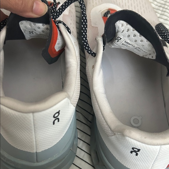 On cloud monster  2 Running White and Blue Sneakers with Red Accents - Picture 7 of 12